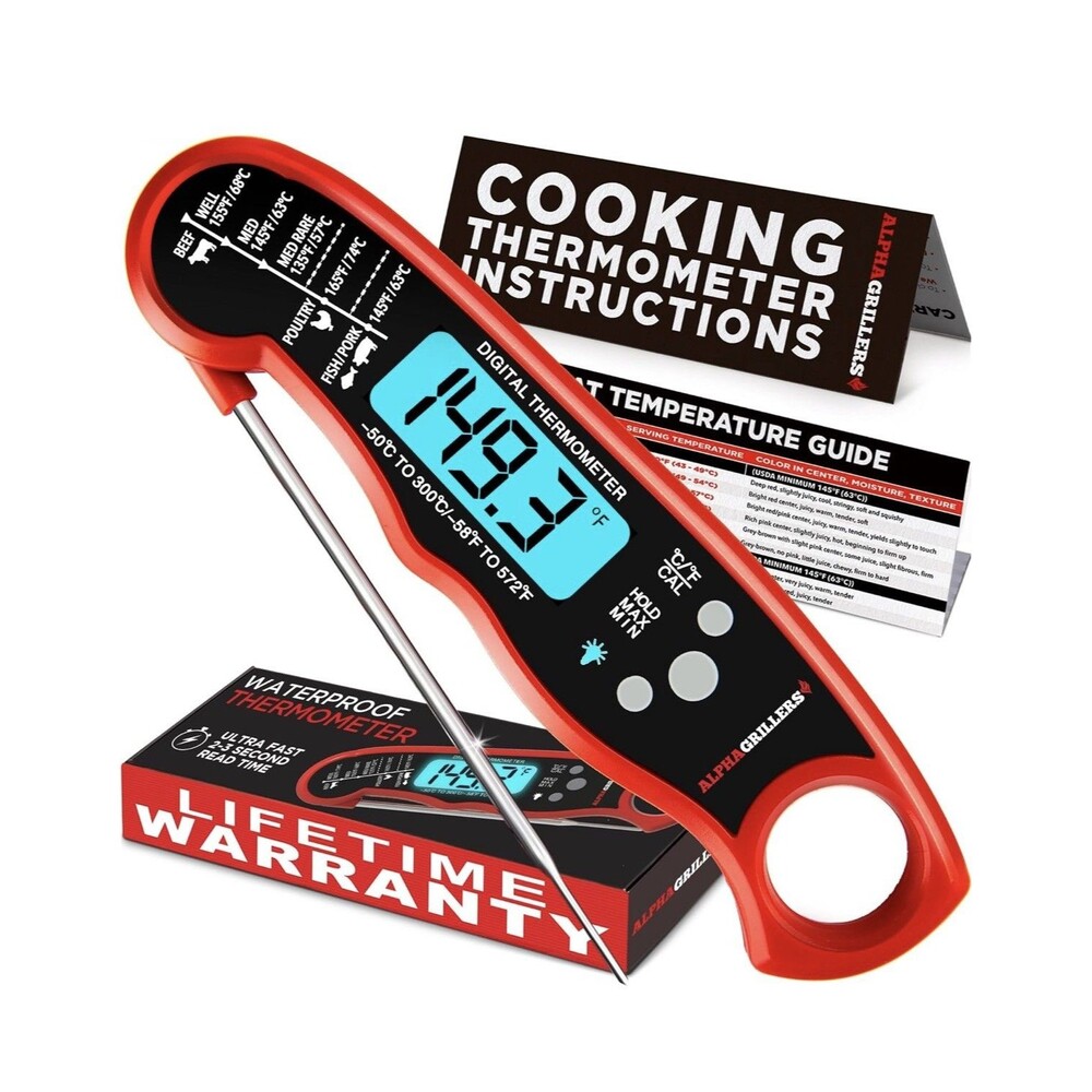 Waterproof Meat Thermometer  Digital  "You Grill Girl"